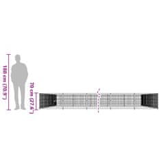 Vidaxl Pasji boks črn 50 m² jeklo