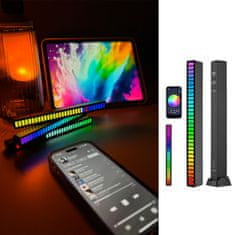 Mormark Ritmična LED luč z utripom po glasbi, brezžična, USB polnjenje, 32 LED | BEATGLOW