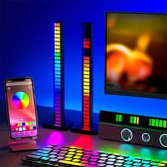 Mormark Ritmična LED luč z utripom po glasbi, brezžična, USB polnjenje, 32 LED | BEATGLOW