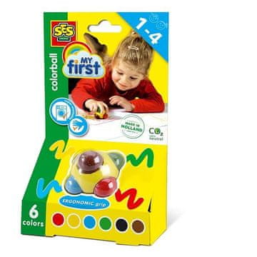 SES Moj prvi - barvna žogica za risanje
