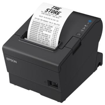 Epson TM-T88VII/ Tiskalnik za prodajna mesta/ USB+serijski vmesnik+Ethernet/ Črn/ Vključen napajalnik