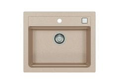 Alveus Granital pomivalno korito ATROX 30, enojno, 590x500, kapučino
