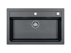 Alveus Granital pomivalno korito ATROX 40, enojno, 790x500, črna