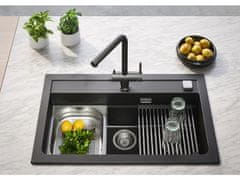 Alveus Granital pomivalno korito ATROX 40, enojno, 790x500, črna