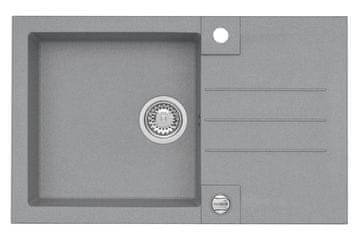 Alveus Granital pomivalno korito ROCK 130 z odcejano površino, 780x480