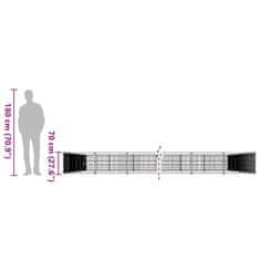 Vidaxl Pasji boks črn 54 m² jeklo