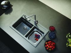 Alveus Granital pomivalno korito ATROX 50, dvojno, 790x500, črna