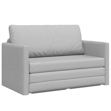 Vidaxl Sofa postelja 110cm Oblačno siva blago