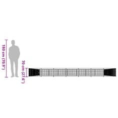 Vidaxl Pasji boks črn 56 m² jeklo