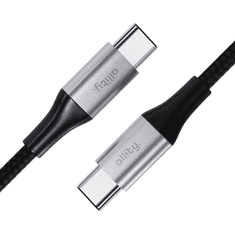 Allity AUC-01 kabel USB-C na USB-C, 100W, 2m, najlon, črn