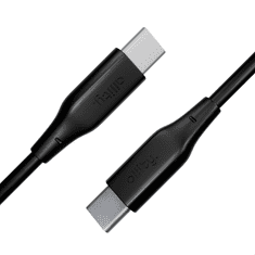 Allity AUC-02 kabel USB-C na USB-C, 100W, 100cm, silikon, črn