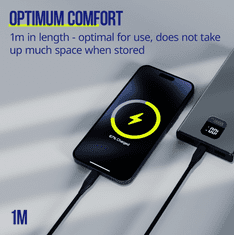 Allity AUC-02 kabel USB-C na USB-C, 100W, 100cm, silikon, črn