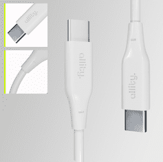 Allity AUC-02 kabel USB-C na USB-C, 100W, 100cm, silikon, bel