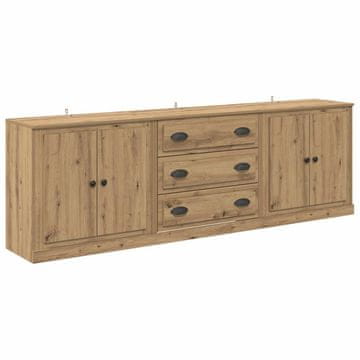 Vidaxl Stranske omare 3 pcs Artisan hrast 210 x 35,5 x 67,5 cm