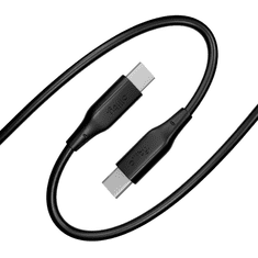 Allity ALLITY AUC-02 podatkovni kabel USB-C na USB-C, 60W, 1m, silikon, črn