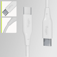 Allity AUC-02 kabel, USB-C na USB-C, 100W, 200 cm, silikon, bel