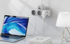 Tessan 323X-C namizni razdelilec, 3x vtičnica, 2x USB-A, 1x USB-C, 15 cm kabel (TS-323X-C)