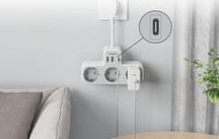 Tessan 323X-C namizni razdelilec, 3x vtičnica, 2x USB-A, 1x USB-C, 15 cm kabel (TS-323X-C)