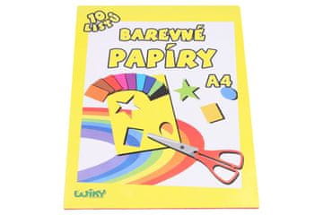 Barvni papirji A4, 10 listov, 180 g