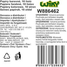 Barvni papirji A4, 10 listov, 180 g