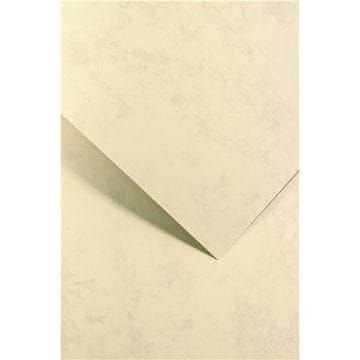 Oblikovalski papir A4 Marmor, 220 g, slonokoščena barva, 20 kosov