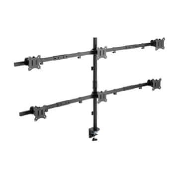 S-box namizni nosilec za 6x monitor LCD-352/6 črn