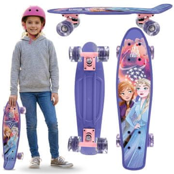 Disney DISNEY Frozen Otroški fish skateboard 55 cm, protizdrsna deska, stabilen od 20 do 50 kg