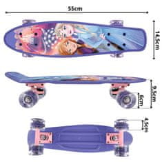 Disney DISNEY Frozen Otroški fish skateboard 55 cm, protizdrsna deska, stabilen od 20 do 50 kg