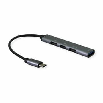 SECOMP hub USB 3.0 4xTipA 12cm siv S3017