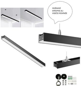 master LED LED svetilka 120cm 40W 4500K 4000lm 110° IP20 OFFICE črna