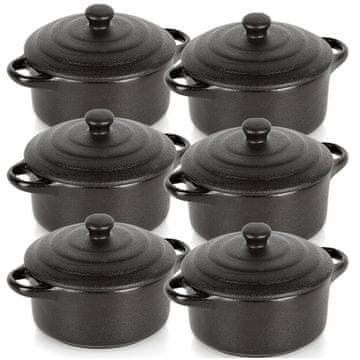 shumee Porcelanske pekače s pokrovom 150 ml 6 kosov.