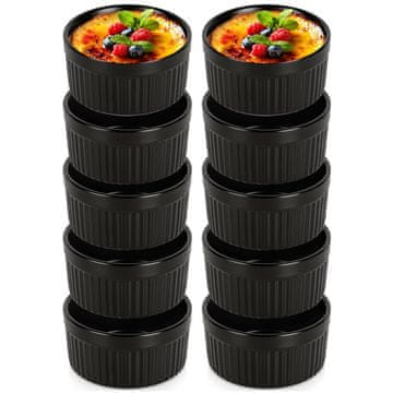shumee Črne porcelanaste pekače 260 ml 10 kosov.