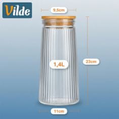 shumee Steklene posode za razsute izdelke s pokrovom in tesnilom 1,4 l 3 kosi.