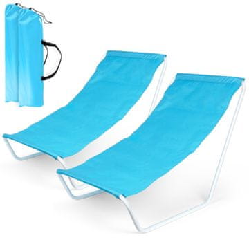 shumee Zložljivi ležalnik za na plažo 2 kosa.