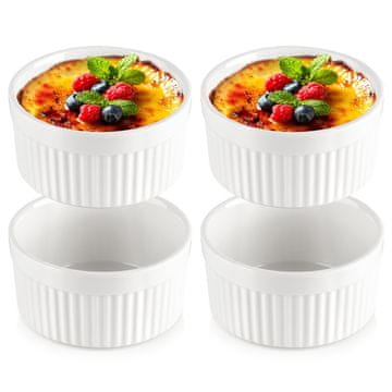 shumee Bele porcelanaste pekače 260 ml 4 kosi.