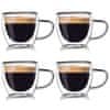 Dvostenski termo kozarec za espresso DOUBLE 100 ml 4 kosi.