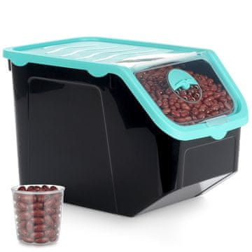 shumee Posoda za zelenjavo in sadje s pokrovom, črna, 12 l