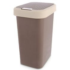 Artemis Plastični koš za odpadke za kuhinjo, kopalnico, pisarno, 25 l, rjav