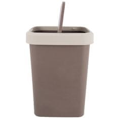 Artemis Plastični koš za odpadke za kuhinjo, kopalnico, pisarno, 25 l, rjav