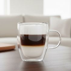 shumee Dvostenski termo kozarec za latte kavo DOUBLE 300 ml 4 kosi.