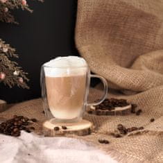 shumee Dvostenski termo kozarec za latte kavo DOUBLE 300 ml 4 kosi.