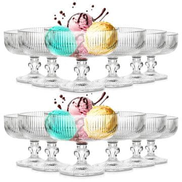 shumee Stekleni lončki za sladoled 270 ml 12 kosov.