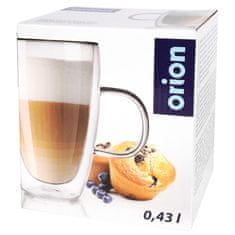 Orion Dvostenski termo kozarec za latte kavo DOUBLE 430 ml 4 kosi.