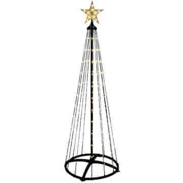 shumee Božično drevo s svetlečim stožcem, zunanje, 150 cm