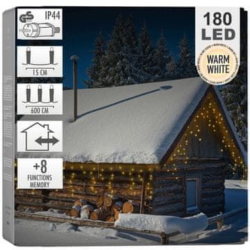 shumee Zunanja svetlobna zavesa 180 LED 5,85 m