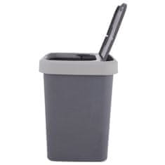 Artemis Plastični koš za odpadke za kuhinjo, kopalnico, pisarno, 25 l, siv
