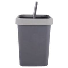 Artemis Plastični koš za odpadke za kuhinjo, kopalnico, pisarno, 25 l, siv