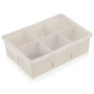 Orion Silikonski model za ledene kocke bež barve s pokrovom XXL 18,5x12x5 cm