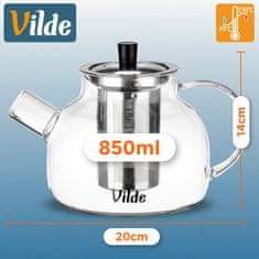 Vilde Čajnik iz toplotno odpornega stekla z infuzerjem 850 ml