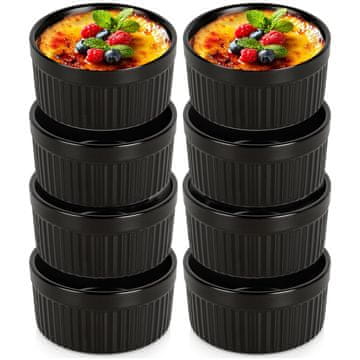 shumee Črne porcelanaste pekače 260 ml 8 kosov.